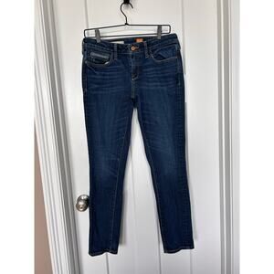 Anthropologie Pilcro Women's Denim‎ Skinny Jeans Pockets Dark Wash Blue Size 28